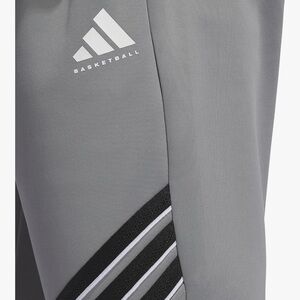 Adidas Men's Gray Athletic fleece basketball pants